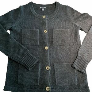 Gap Womens Size Small Cardigan Alpaca Wool Sweater Navy‎ Blue Button Pockets